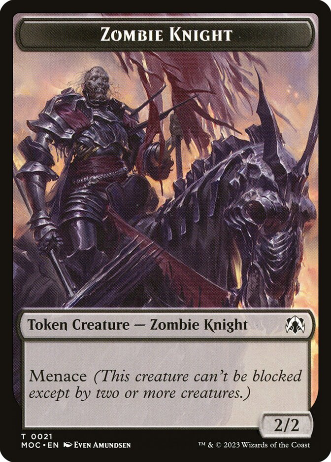 Zombie Knight — March of the Machine Commander Tokens 21/46