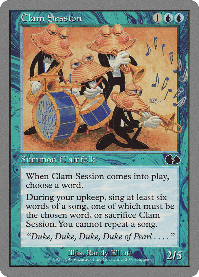 Clam Session — Unglued 20/88