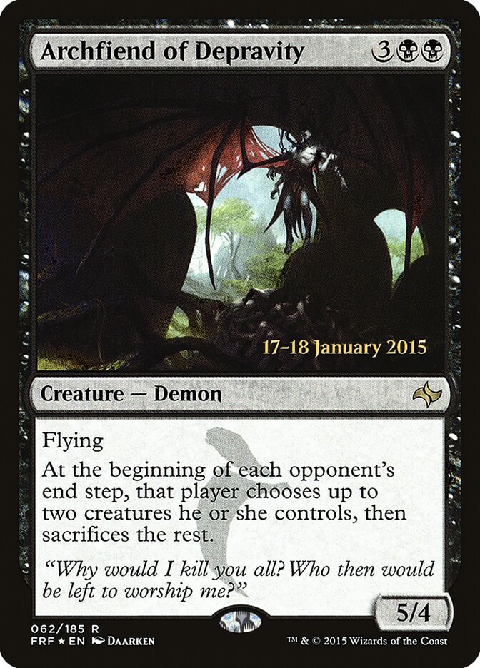 Archfiend of Depravity — Fate Reforged Promos 62s/43