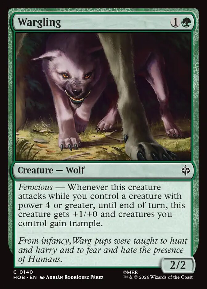 Wargling — The Hobbit 140/321