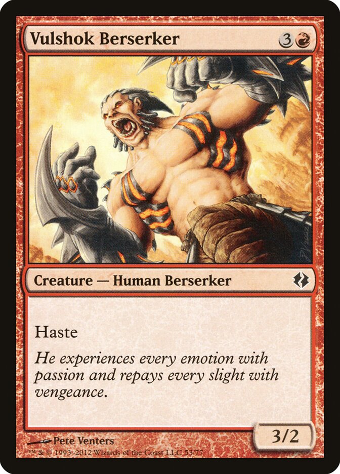 Vulshok Berserker — Duel Decks: Venser vs. Koth 53/77