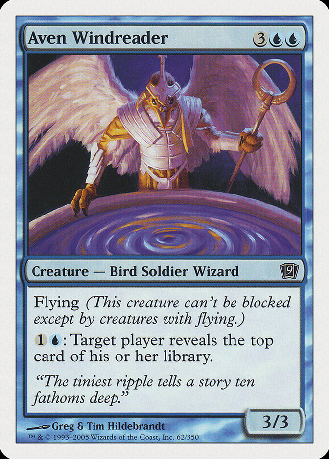 Aven Windreader — Ninth Edition 62/709