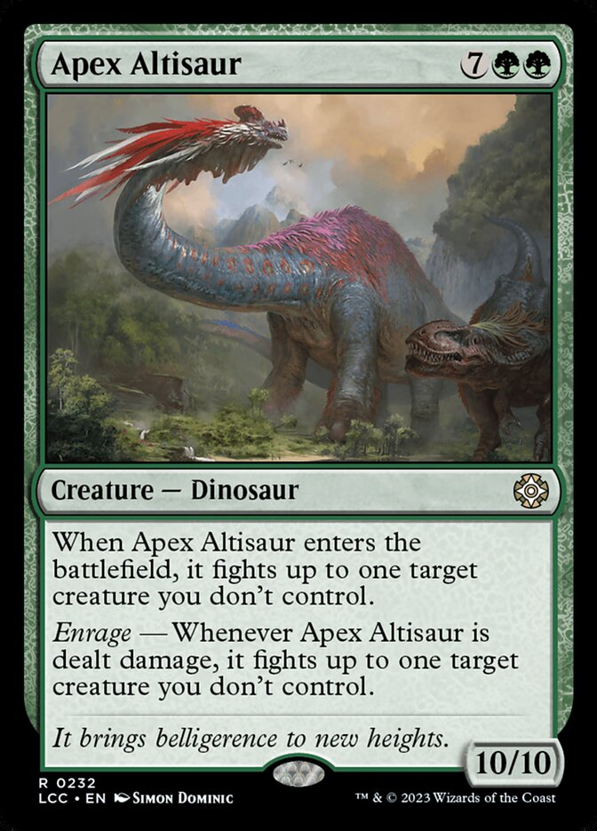 Apex Altisaur — The Lost Caverns of Ixalan Commander 232/370