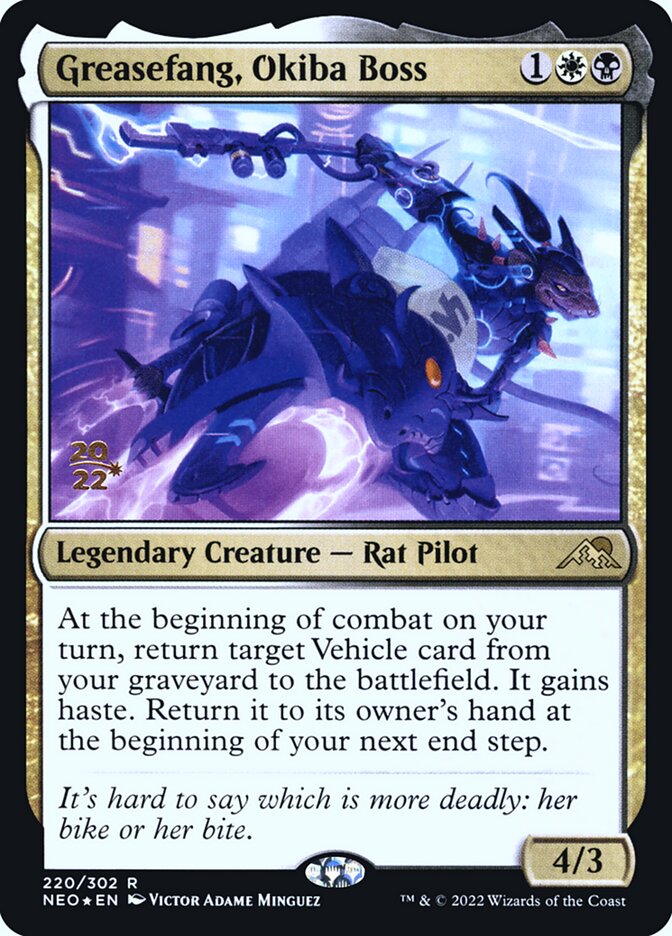 Greasefang, Okiba Boss — Kamigawa: Neon Dynasty Promos 220s/148