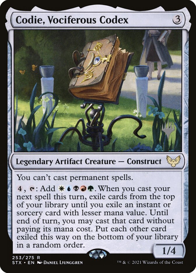 Codie, Vociferous Codex — Strixhaven: School of Mages Promos 253p/164