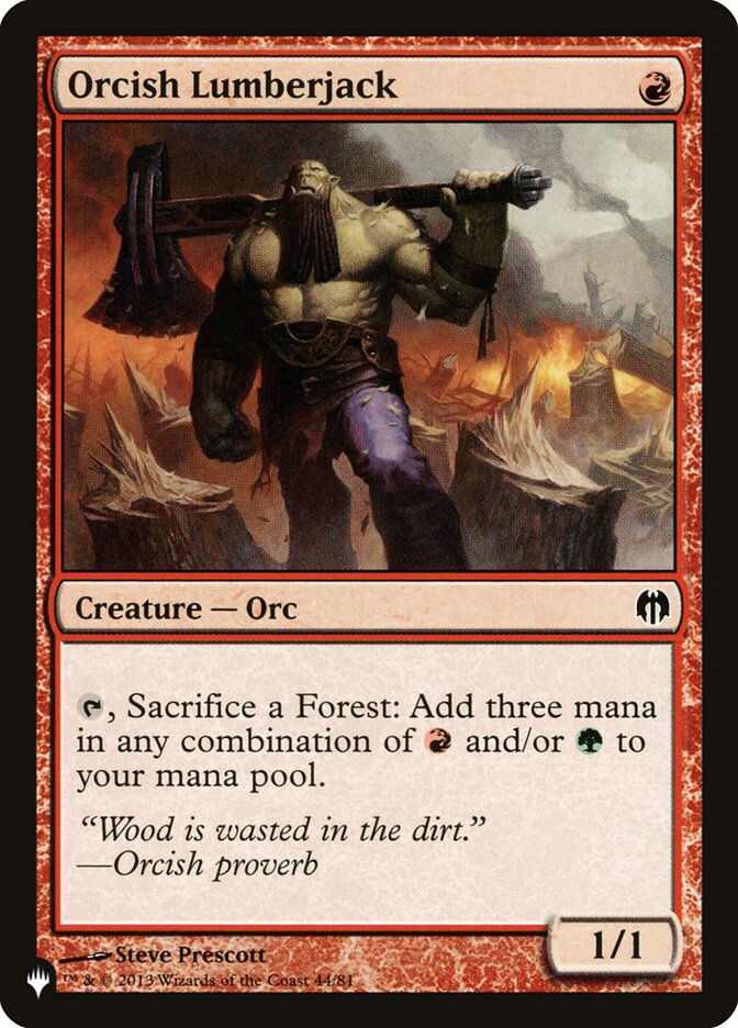 Orcish Lumberjack — The List DDL-44/5581