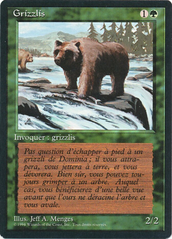 Grizzlis — Foreign Black Border 201/307