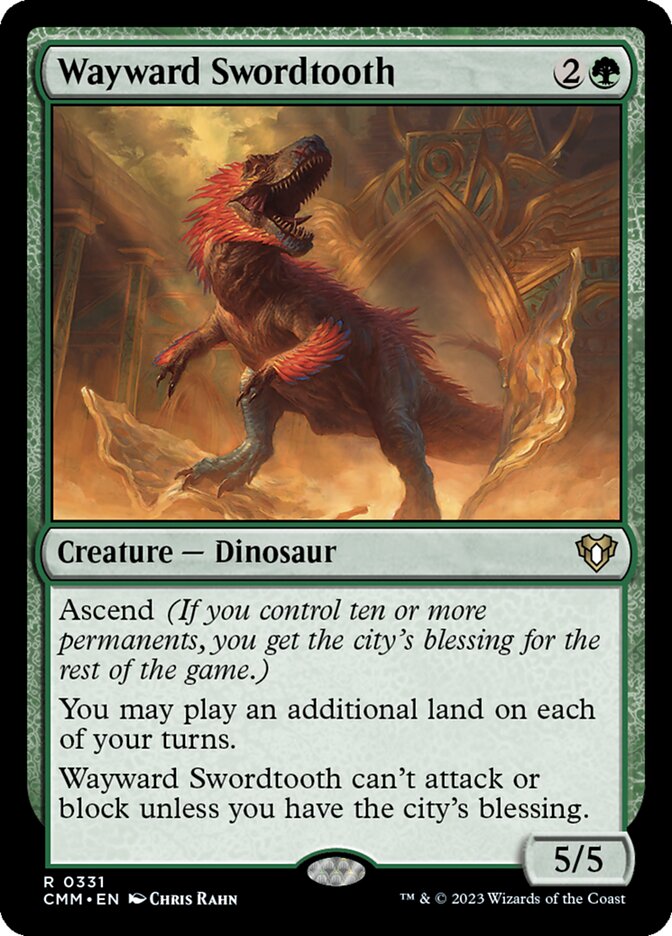 Wayward Swordtooth — Commander Masters 331/1067