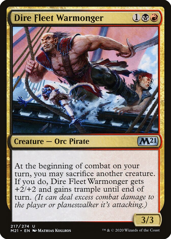 Dire Fleet Warmonger — Core Set 2021 217/397