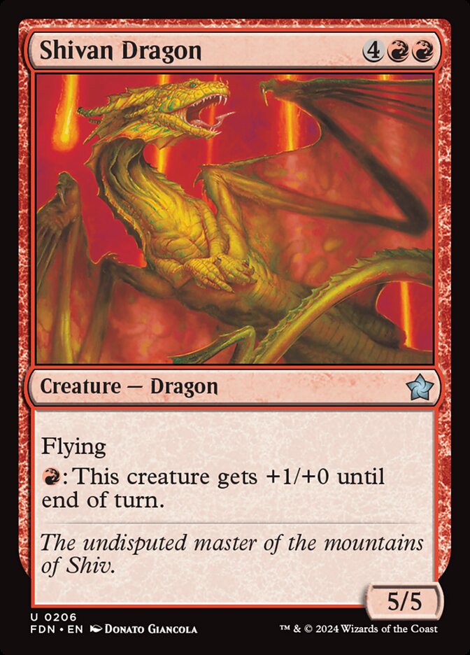 Shivan Dragon — Foundations 206/771