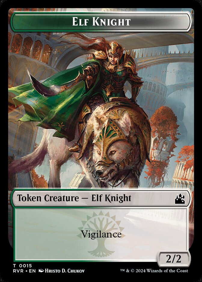 Elf Knight — Ravnica Remastered Tokens 15/20