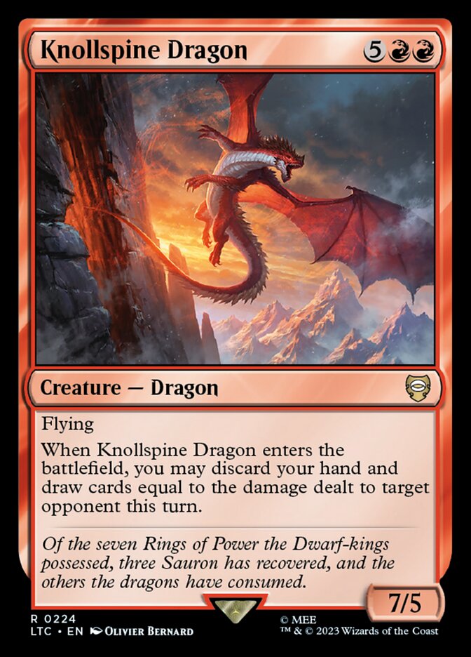 Knollspine Dragon — Tales of Middle-earth Commander 224/591