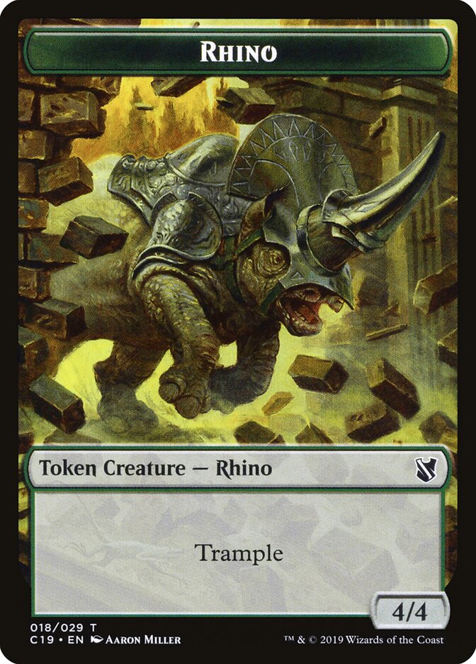 Rhino — Commander 2019 Tokens 18/29