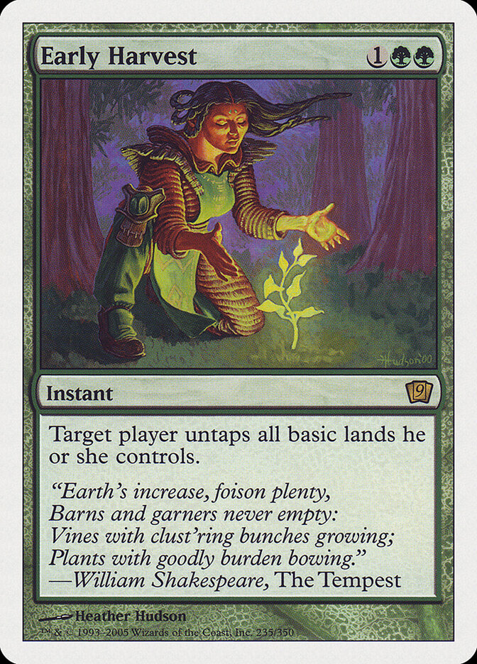 Early Harvest — Ninth Edition 235/709