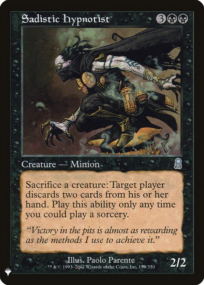 Sadistic Hypnotist — The List ODY-159/5581