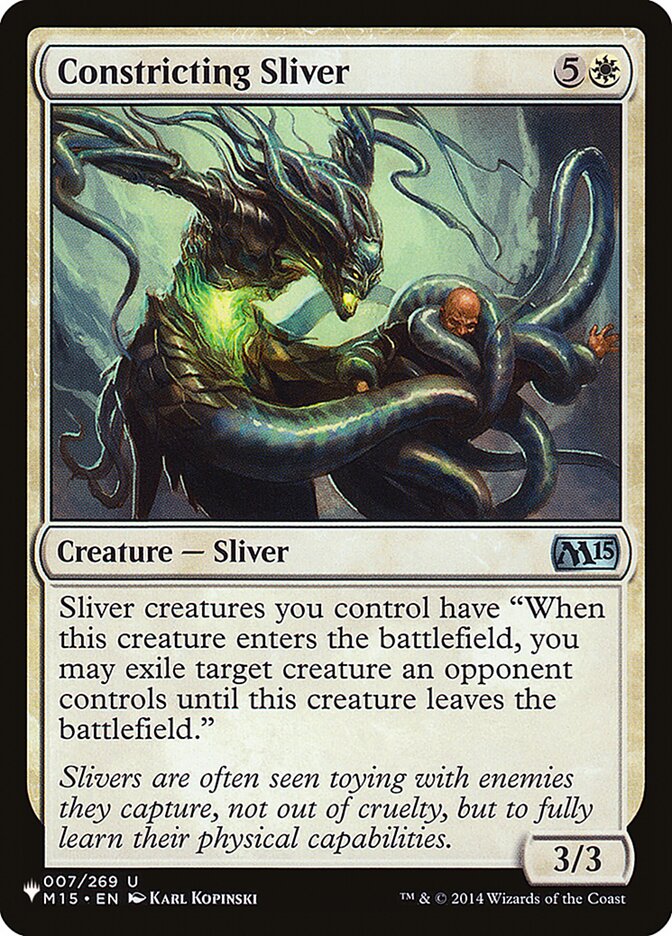 Constricting Sliver — The List M15-7/5581