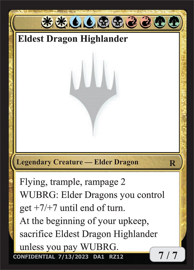 Eldest Dragon Highlander — Unknown Event RZ12chan/512
