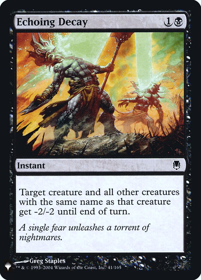 Echoing Decay — The List DST-41/5581