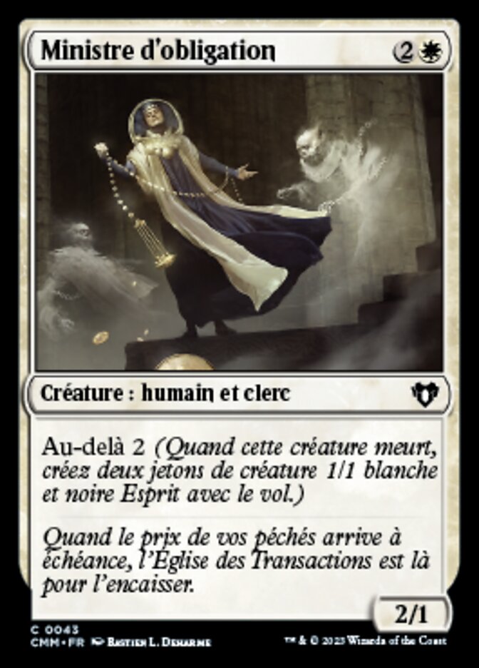 Ministre d'obligation — Commander Masters 43/1067