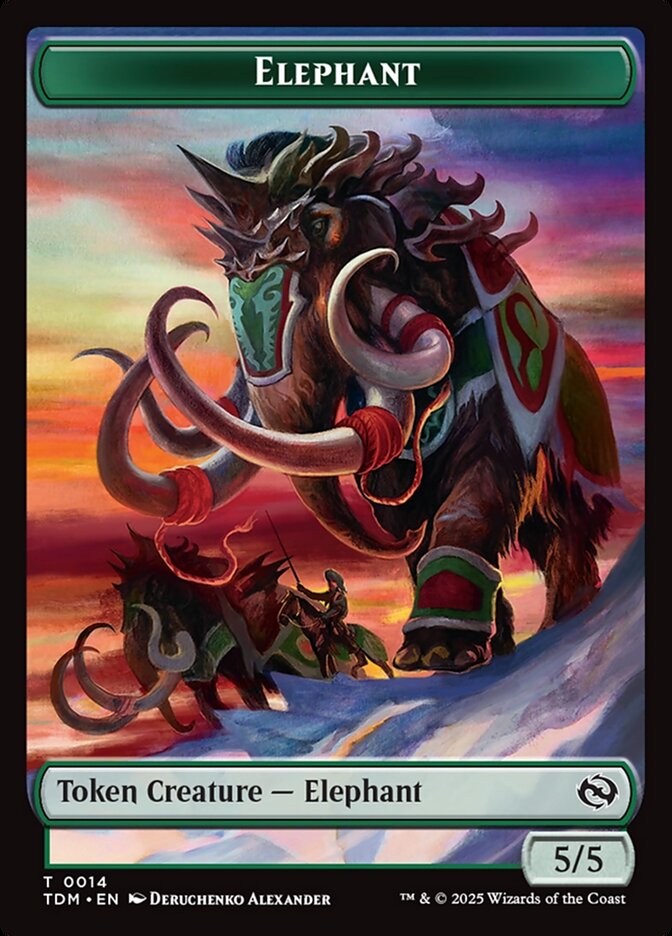 Elephant — Tarkir: Dragonstorm Tokens 14/16