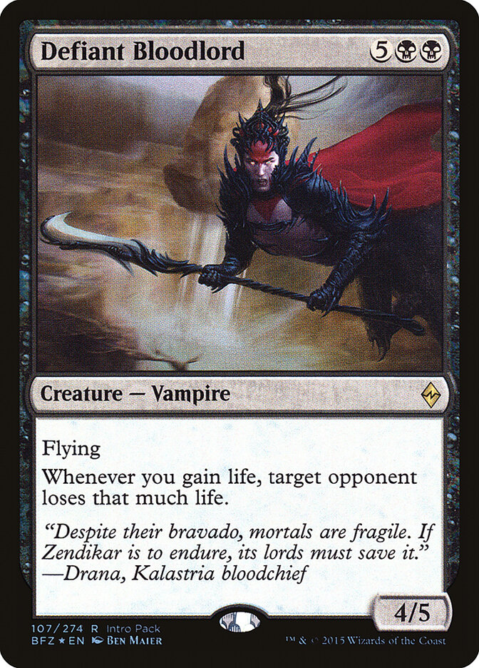 Defiant Bloodlord — Battle for Zendikar Promos 107/90