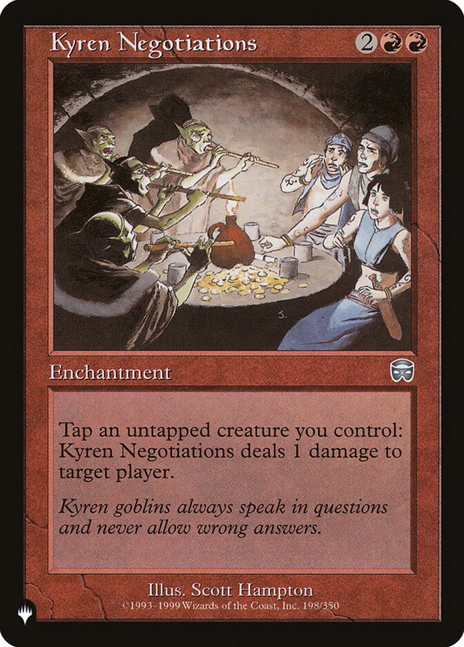 Kyren Negotiations — The List MMQ-198/5581