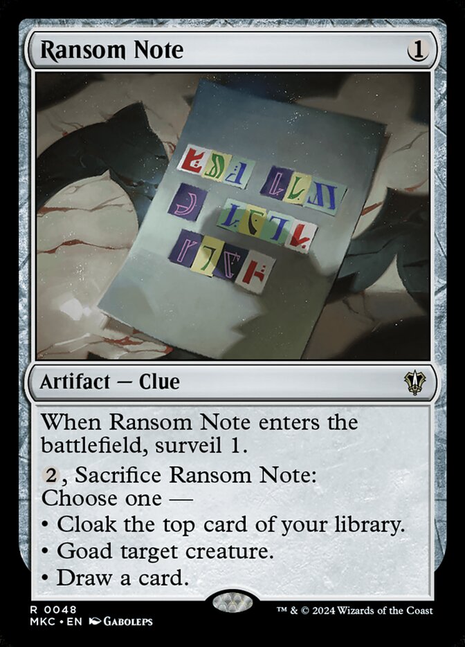 Ransom Note — Murders at Karlov Manor Commander 48/358