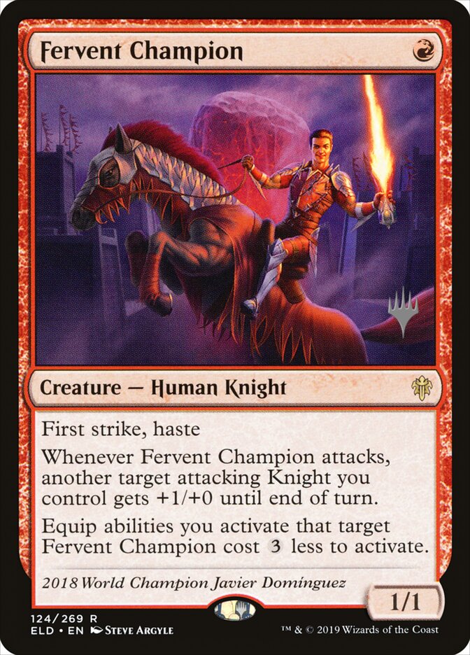 Fervent Champion — Throne of Eldraine Promos 124p/138