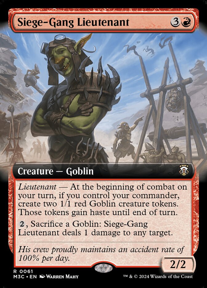 Siege-Gang Lieutenant — Modern Horizons 3 Commander 61/398