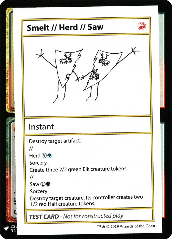 Smelt // Herd // Saw — Mystery Booster Playtest Cards 2019 100/121