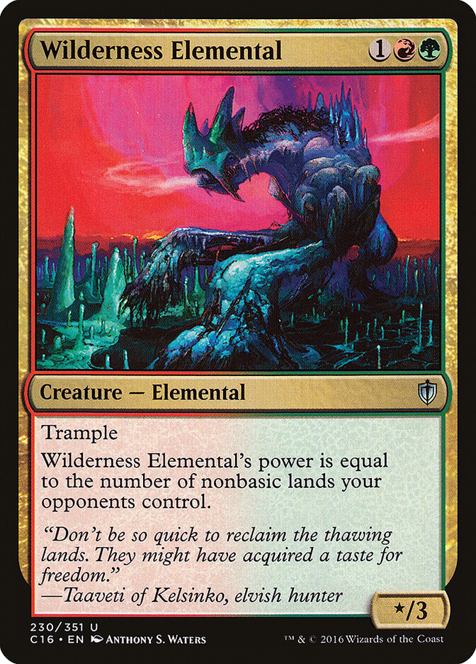 Wilderness Elemental — Commander 2016 230/351