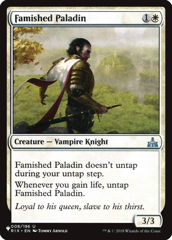 Famished Paladin — The List RIX-8/5581