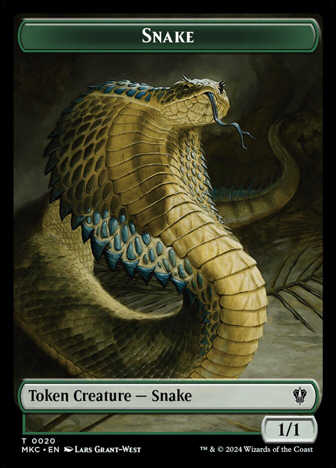 Snake — Murders at Karlov Manor Commander Tokens 20/31