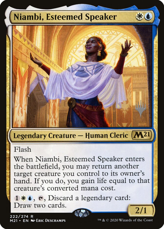 Niambi, Esteemed Speaker — Core Set 2021 Promos 222p/137