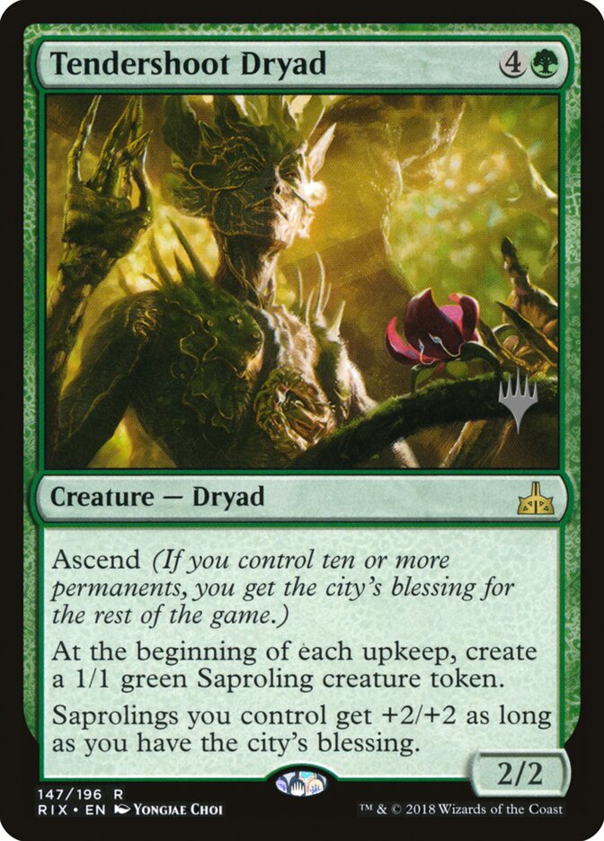 Tendershoot Dryad — Rivals of Ixalan Promos 147p/98