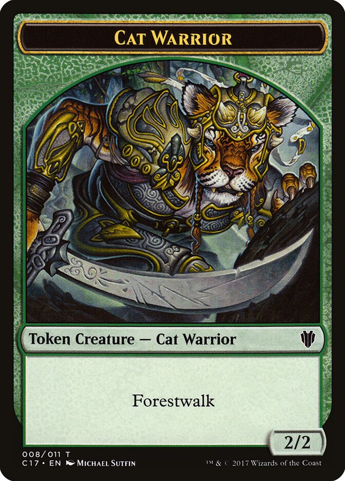 Cat Warrior — Commander 2017 Tokens 8/11