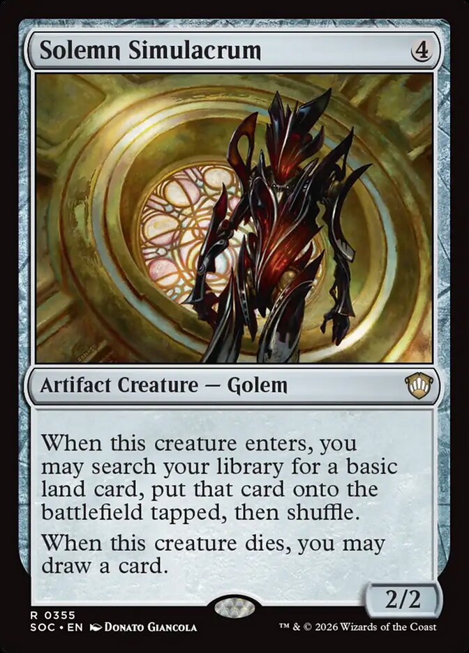 Solemn Simulacrum — Secrets of Strixhaven Commander 355/426