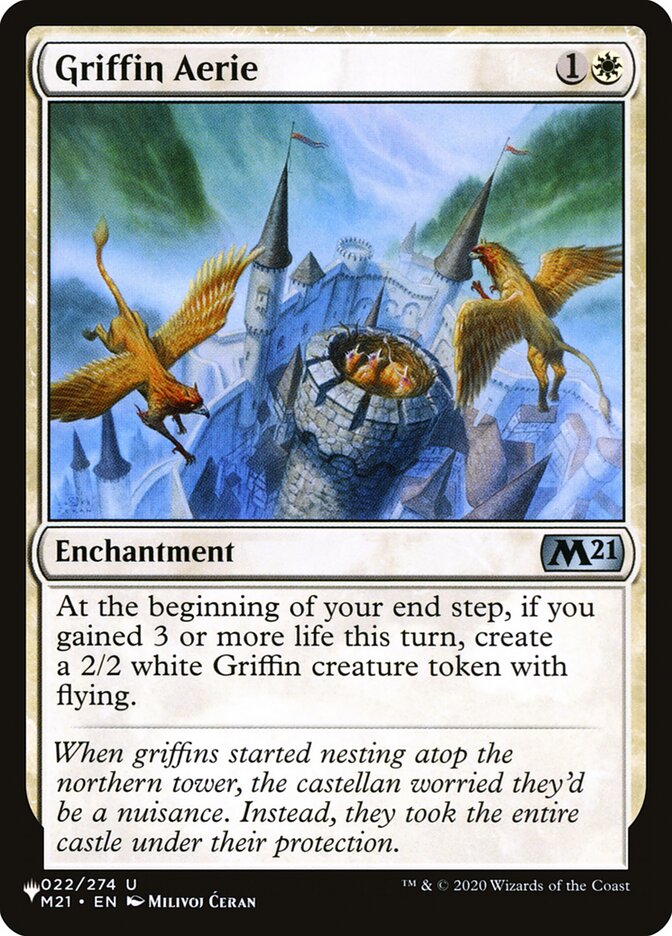 Griffin Aerie — The List M21-22/5581