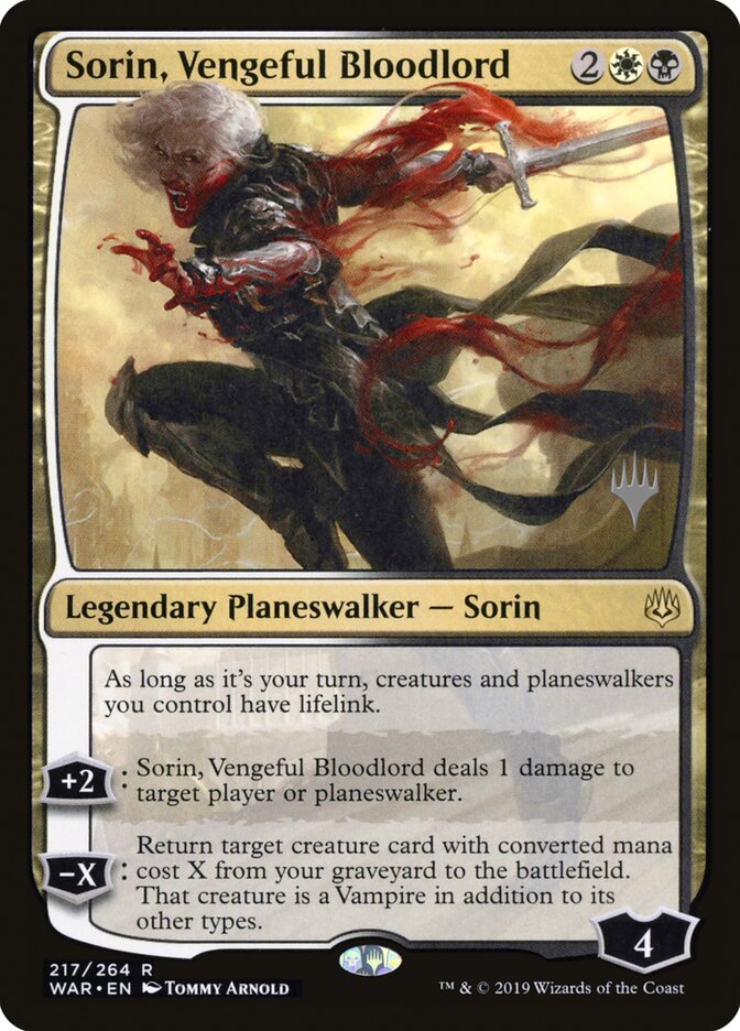 Sorin, Vengeful Bloodlord — War of the Spark Promos 217p/176