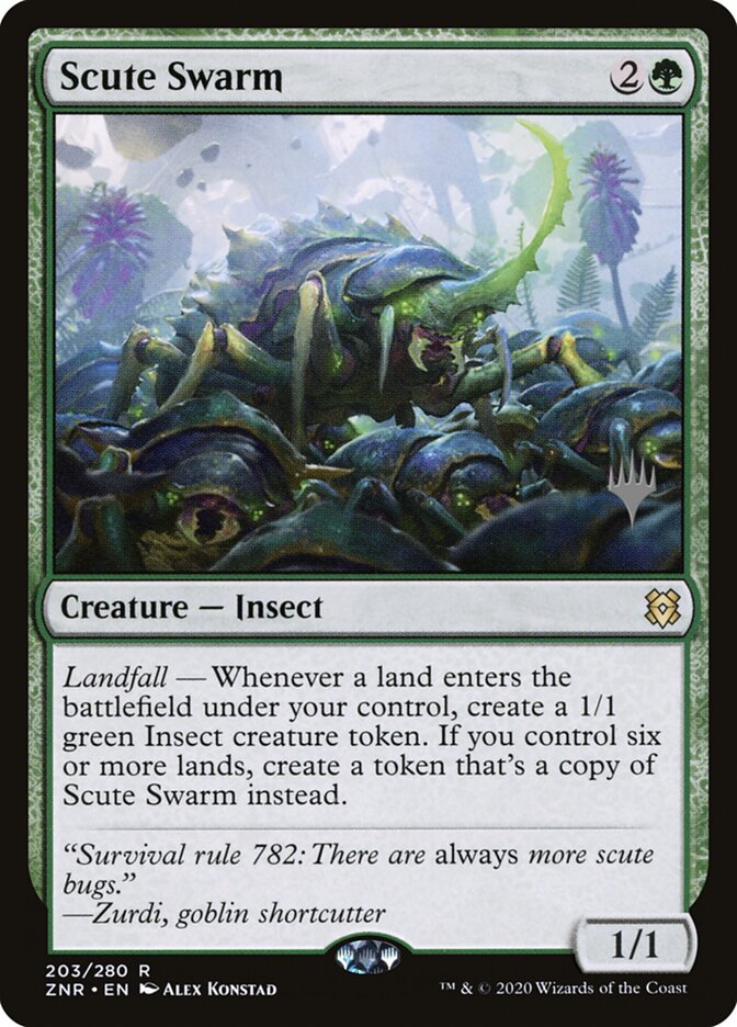 Scute Swarm — Zendikar Rising Promos 203p/153