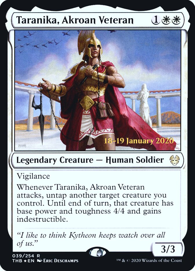 Taranika, Akroan Veteran — Theros Beyond Death Promos 39s/137