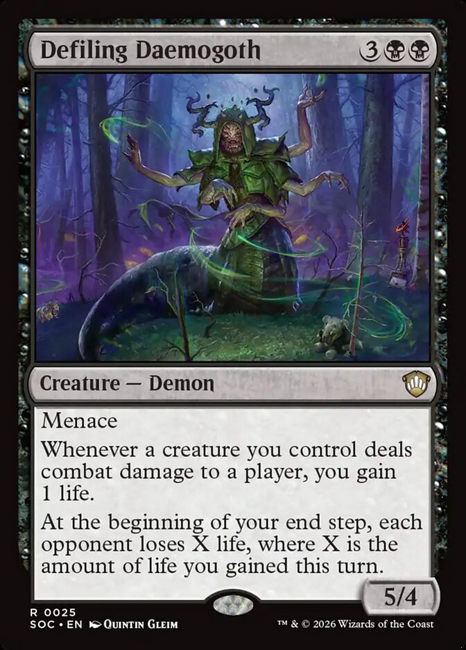 Defiling Daemogoth — Secrets of Strixhaven Commander 25/426