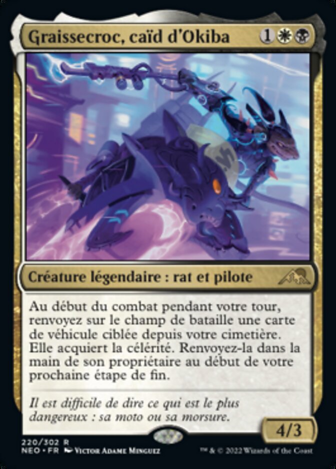 Graissecroc, caïd d'Okiba — Kamigawa: Neon Dynasty 220/531