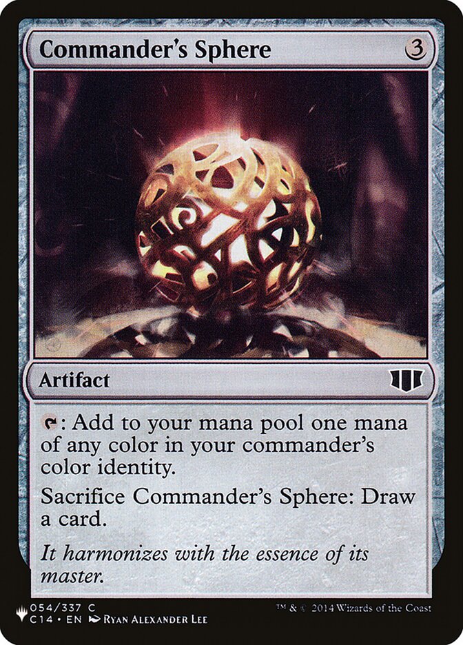 Commander's Sphere — The List C14-54/5581