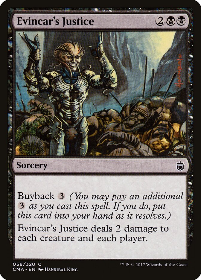 Evincar's Justice — Commander Anthology 58/320