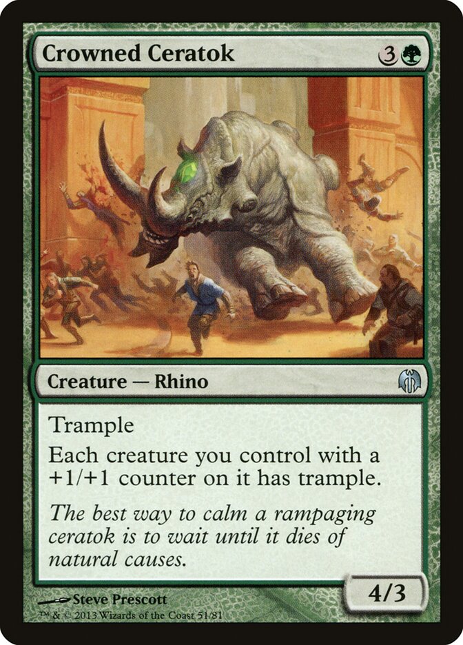 Crowned Ceratok — Duel Decks: Heroes vs. Monsters 51/81