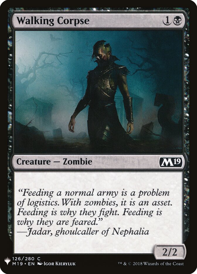 Walking Corpse — The List M19-126/5581