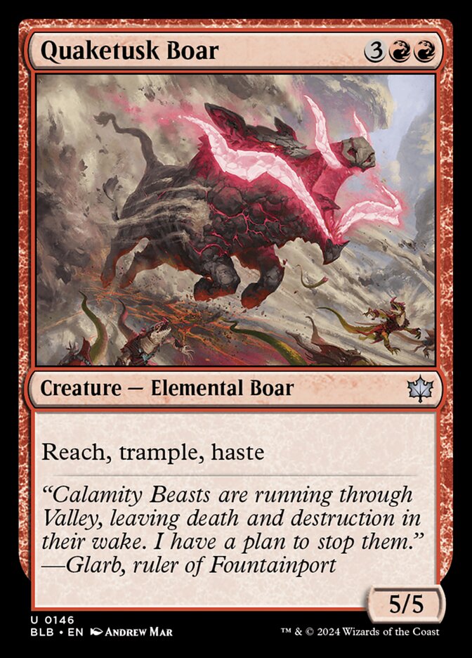 Quaketusk Boar — Bloomburrow 146/398