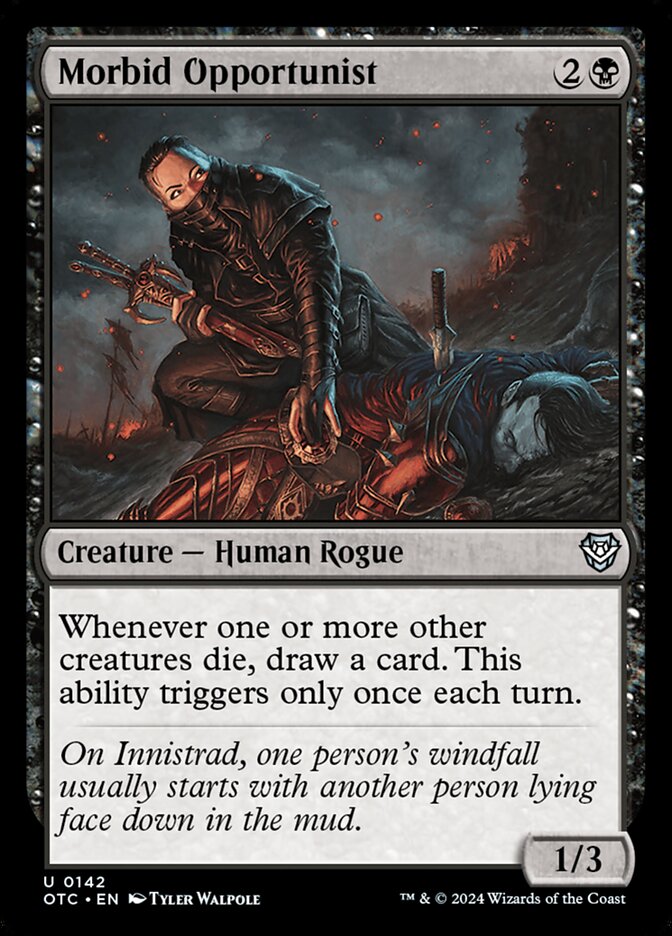 Morbid Opportunist — Outlaws of Thunder Junction Commander 142/342