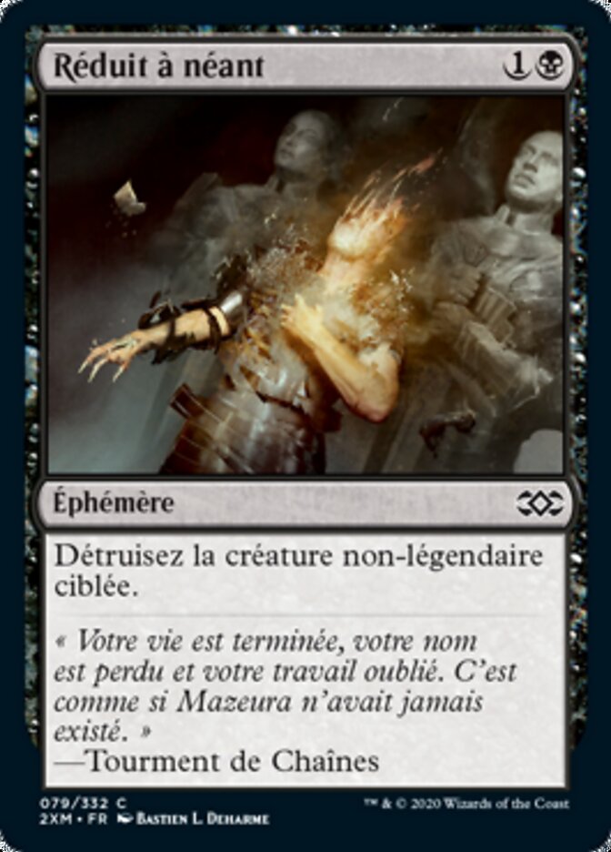 Réduit à néant — Double Masters 79/384